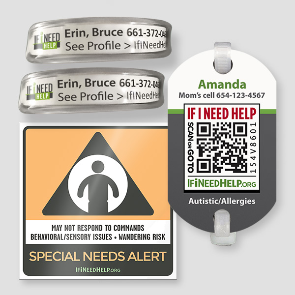 Sensory Processing Disorder Medical Alert ID Stroller Sign Tag -   Portugal