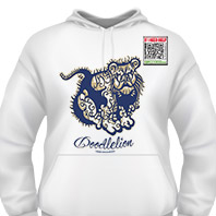 DoodleLion Blue Hoodie