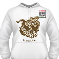 DoodleLion Brown Hoodie