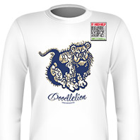 DoodleLion Blue Long Sleeves