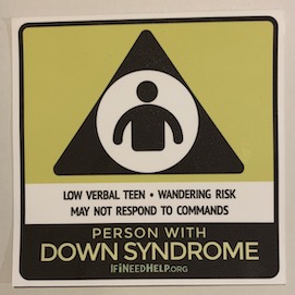Teen with Down Syndrome Sticker Teen with Down Syndrome Sticker Item