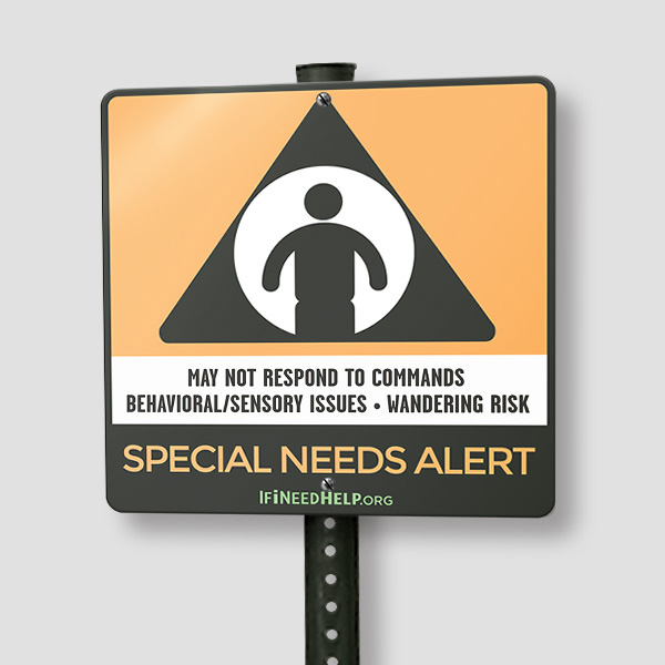 Reflective Special Needs Sign