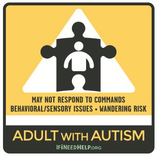 Adult with Autism Sticker