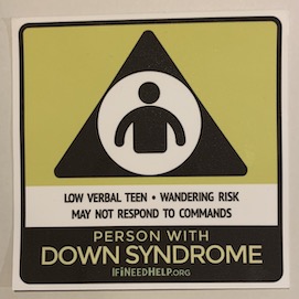 Teen with Down Syndrome Sticker
